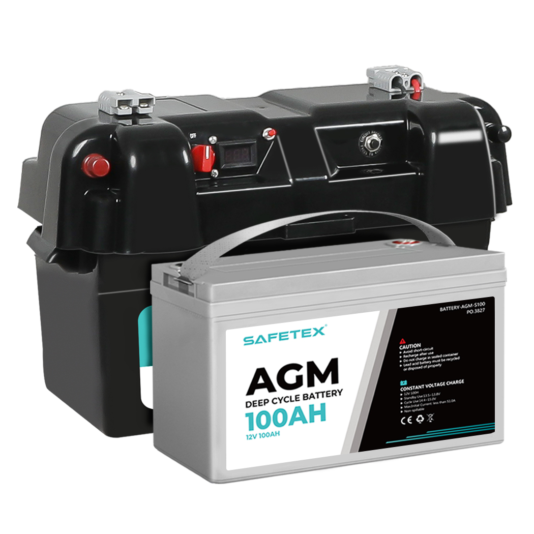 TopSellers-12V 100Ah AGM Battery - Portable Deep Cycle Power for RV & Marine