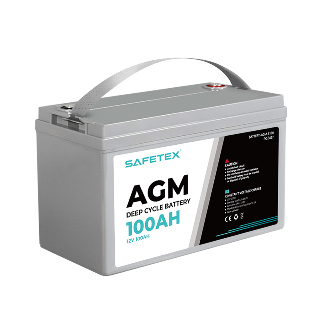 TopSellers-12V AGM Deep Cycle Battery 100Ah - Rugged Power for Solar Backup